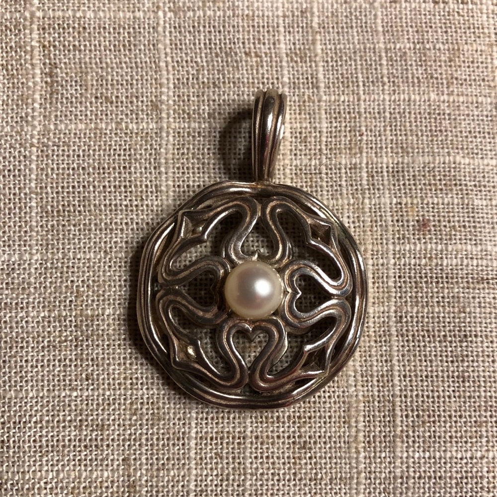 Slane & Slane Silver and Pearl Pendant Enhancer